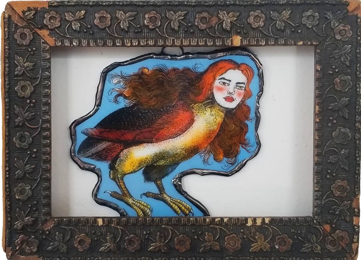 Sparrow Lady Glass Petite Art