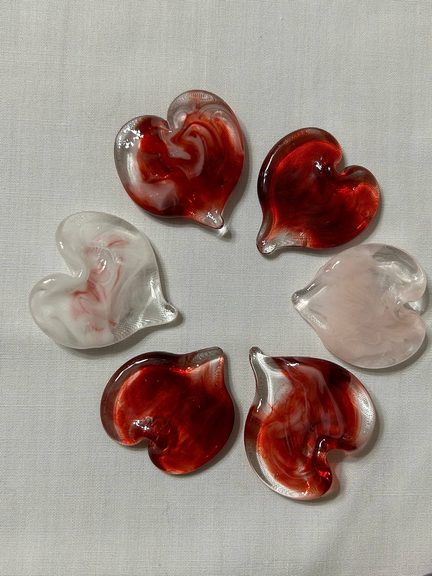 Glass Hearts Hand sculpted made in USA