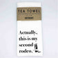 Second Rodeo - 16" x 24" Waffle Weave Tea Towel