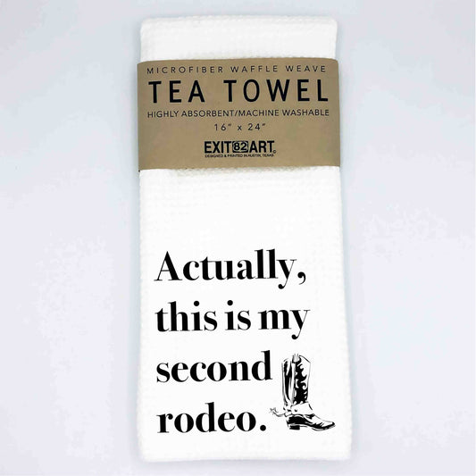 Second Rodeo - 16" x 24" Waffle Weave Tea Towel