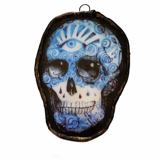 Delft Skull | Day of the Dead | Mexican | Ornament | Art