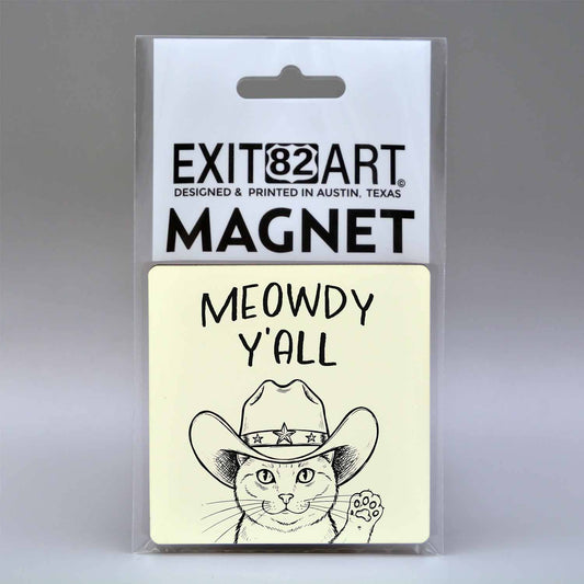 Meowdy Y'all  - 3" Square Magnet