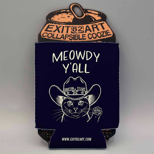 Meowdy Y'all - Houston - Collapsible Drink Coozie