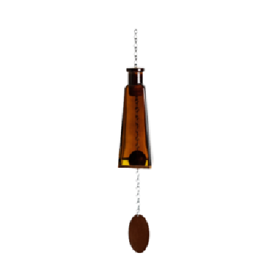 Glass Wind Chimes Made From Pyramid Shaped Bottles: Vintage Green