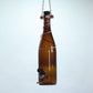 Glass Wine Bottle Bird Feeder: Yellow Bottle / Silver Trim