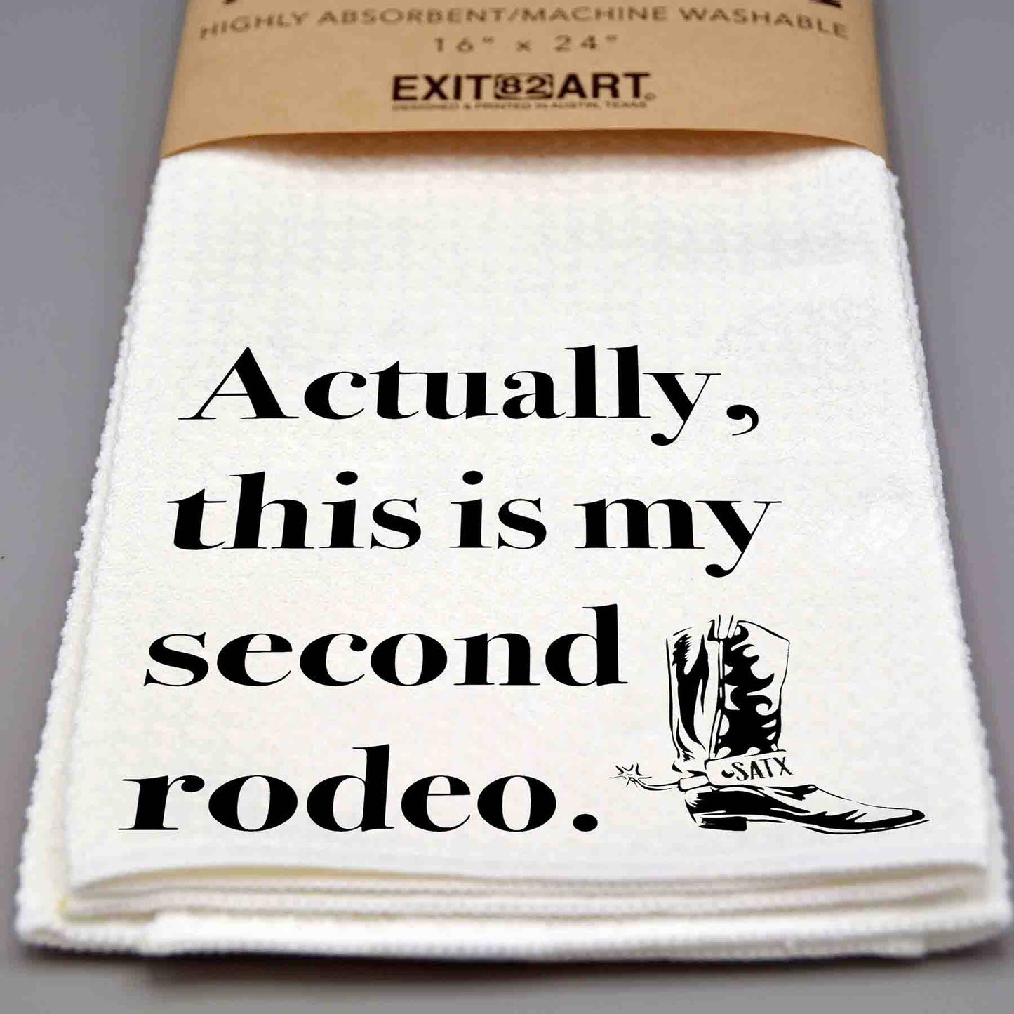 Second Rodeo - 16" x 24" Waffle Weave Tea Towel