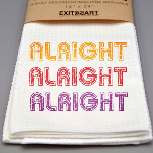 Alright Alright Alright - 16" x 24" Waffle Weave Tea Towel