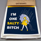 I'm One Salty Bitch - Waffle Weave Kitchen Tea Towel