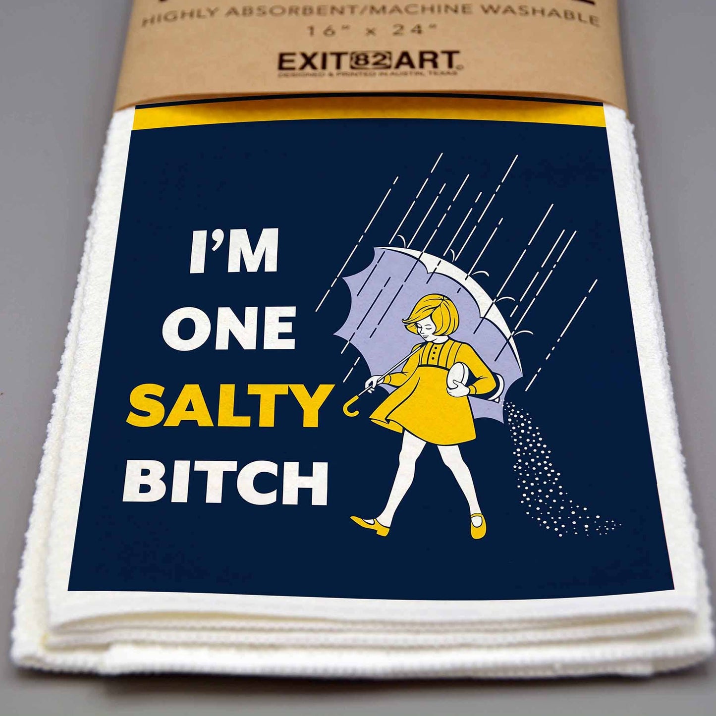 I'm One Salty Bitch - Waffle Weave Kitchen Tea Towel