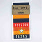 Houston Texas Retro - 16" x 24" Waffle Weave Tea Towel