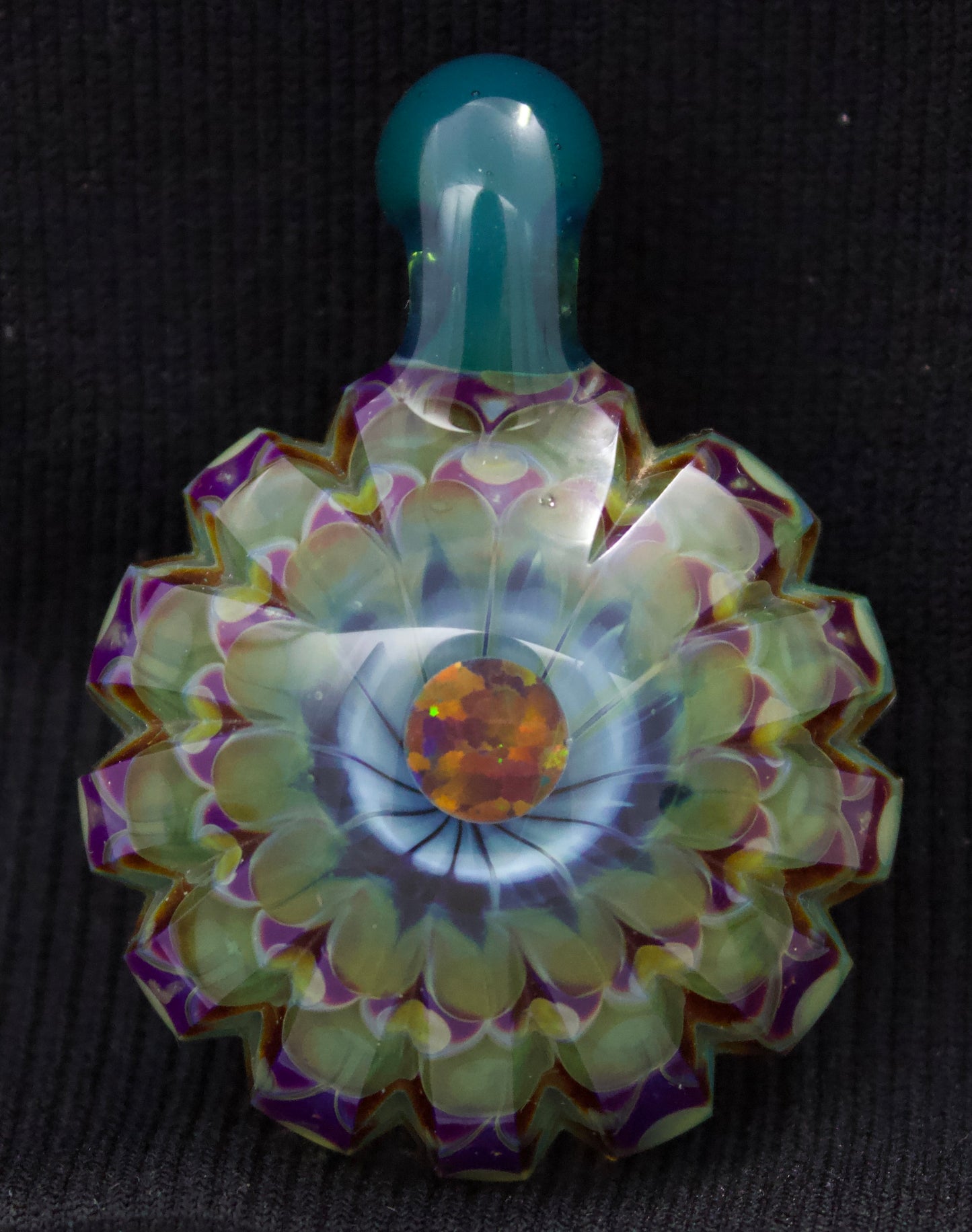 JuJu - Dot Stack Cut Pendant w/ Opal