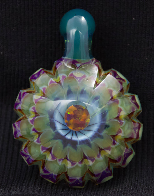 JuJu - Dot Stack Cut Pendant w/ Opal