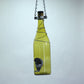 Glass Wine Bottle Bird Feeder: Yellow Bottle / Copper Trim