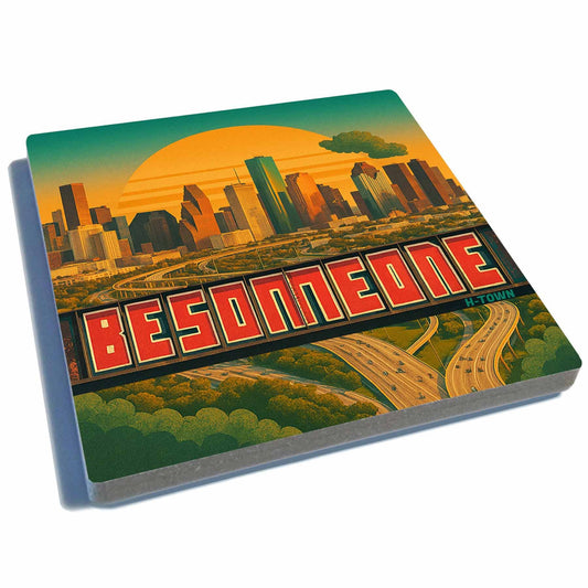 Be Someone - Stone Drink Coaster w/Cork Backing