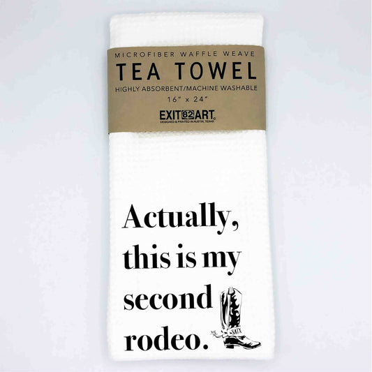 Second Rodeo - 16" x 24" Waffle Weave Tea Towel