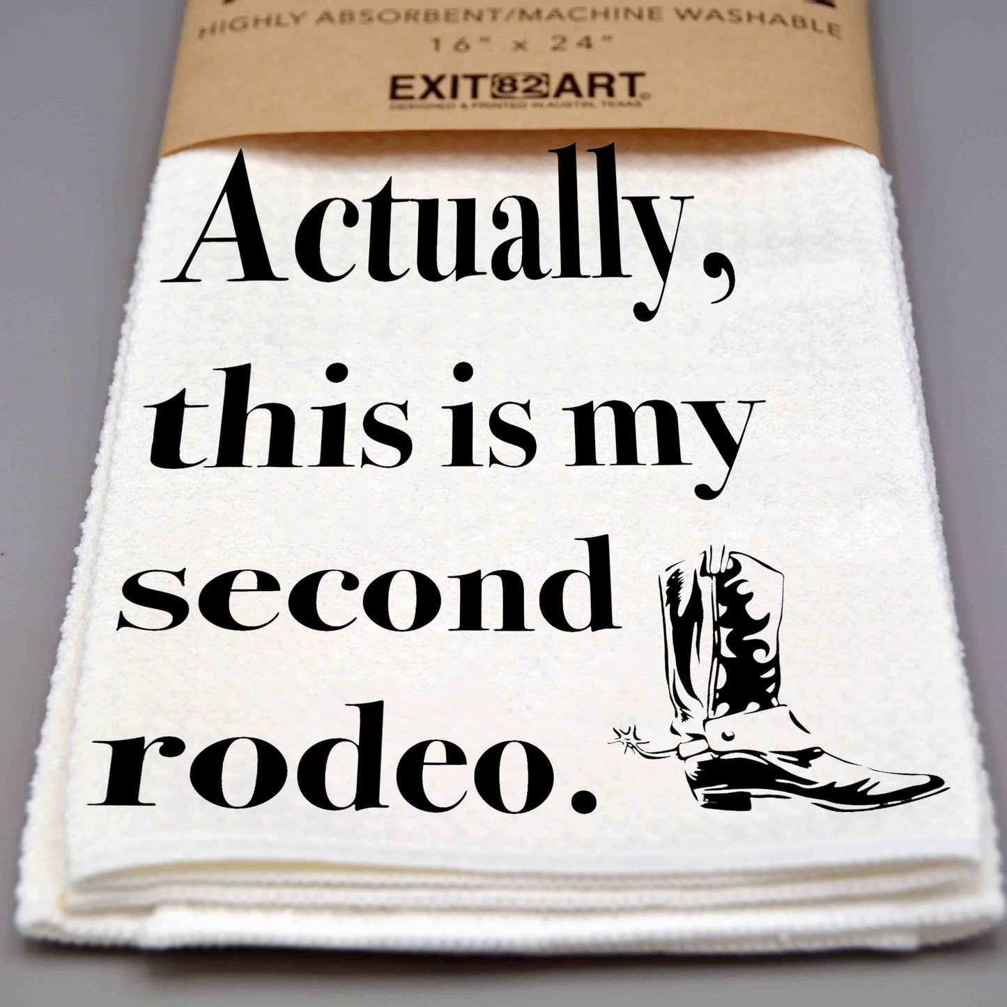 Second Rodeo - 16" x 24" Waffle Weave Tea Towel