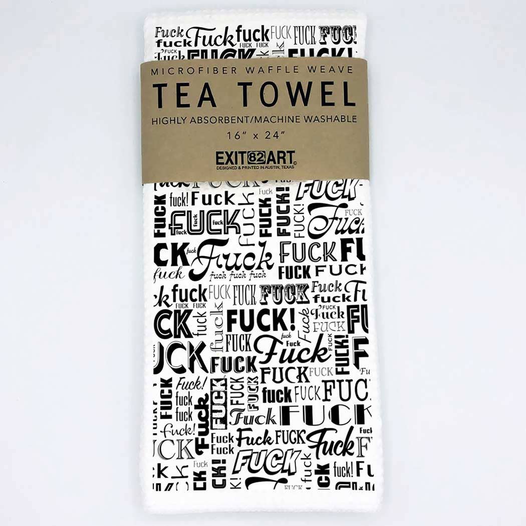 FUCK! - 16" x 4" Waffle Weave Tea Towel