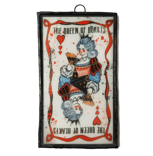 The Queen of Hearts Petite Art Glass