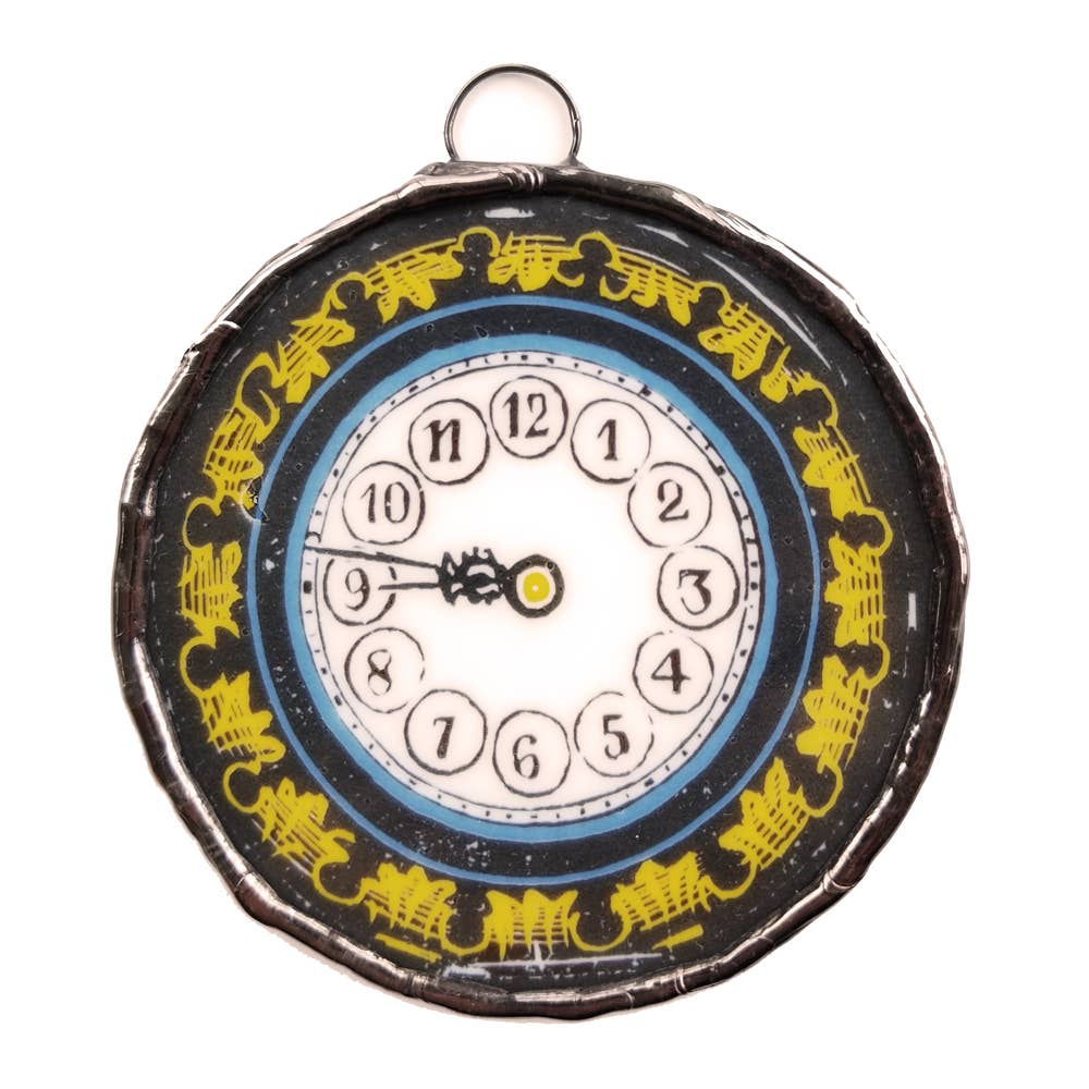 Pocket Watch Petite Art Glass Ornament