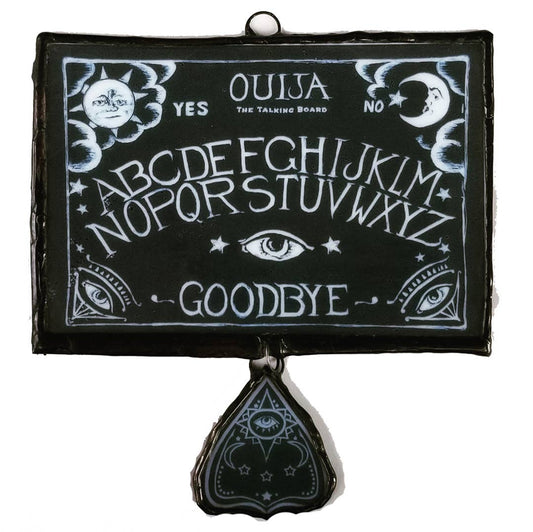 Ouija Board with Planchette Petite Art Glass Ornament